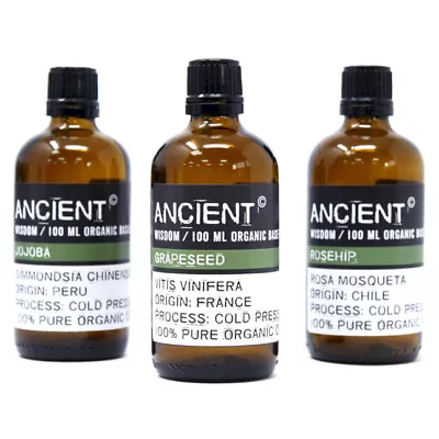 100ml Organic Base Oils. 100% Natural Pure Oil Organic Carrier Oils • £13.77