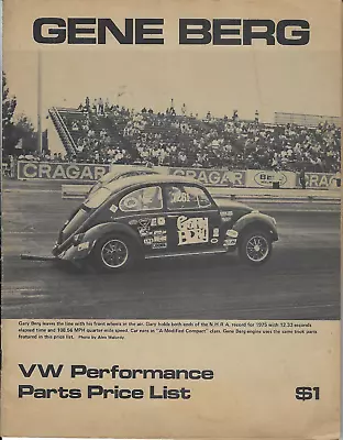 Vintage 1976 Gene Berg Vw Performance Parts Price List/catalog! Pictures & Tips! • $99.99