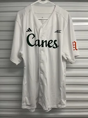 Adidas Miami Hurricanes Baseball Jersey  ALL SIZES HT1005 • $39.99