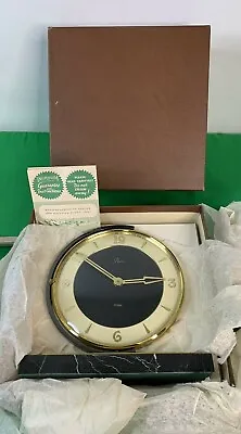 Vintage NOS 1950's Aristocrat DIPLOMAT 8 Day Desk Clock Ingraham Movement Artco • $129