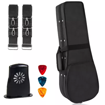 $23.23 • Buy 23 Inch Ukulele Carrying Case Hard Bag Black For Concert Ukelele With Capo Picks