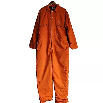 Blue Castle QUILTED PADDED Work Overalls Overall Boiler Suit Orange 46  NEW  • £40
