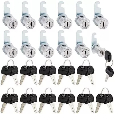 Stockroom Plus 12 Pack Cabinet Cam Lock With Key 1-1/8 Cylinder Lock For Tool  • $20.14