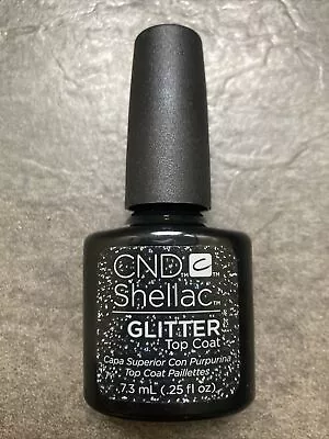 £10.49 • Buy Genuine CND Shellac Gel UV LED Nail Polish, Glitter Top Coat, Over 2/3 Full