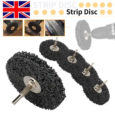 100mm Poly Strip Disc Wheel Paint Rust Removal For Non Woven Clean Rotary Tool • £8.75