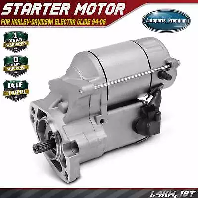 Starter Motor For Harley-Davidson Electra Glide 1994-2006 Dyna 1.4KW 18T CW 12V • $119.99