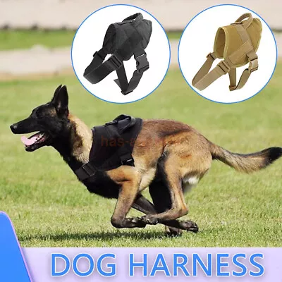 Adjustable Training Vest Pet Military Working No Pull Tactical Dog Harness S/L • $14.77