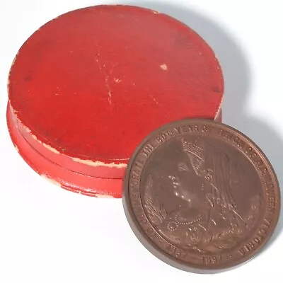 Great Britain 1897 Queen Victoria Diamond Jubilee Bronze Medal Coin And Box • $124.32