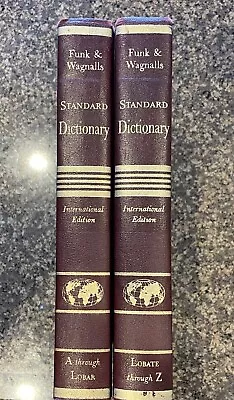 Vintage 1967 Funk & Wagnalls Standard Dictionary International Edition Vol 1&2 • $29.99