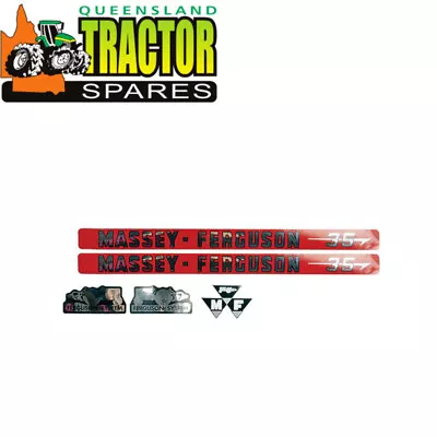 Tractor Bonnet Decal Sticker Set For Massey Ferguson 35 FE35 • $59.10