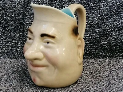 Antique Sarreguemines French Majolica Pottery Character Face Jug # 3181 • £25