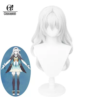 Honkai: Star Rail Firefly Cosplay Wigs Silver White Mixed Green Synthetic Hair • $24.52