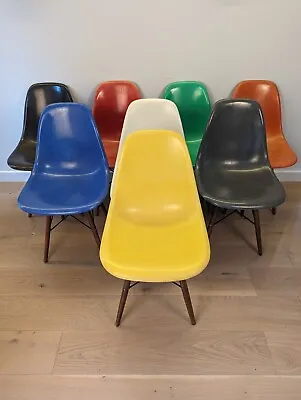 A Mixed (harlequin) Set Of 8 Original Herman Miller Fiberglass Eames DSW Chairs • £3000