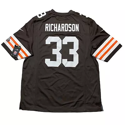 $40 • Buy New Authentic Trent Richardson Cleveland Browns Nfl Nike Onfield Jersey Sz L