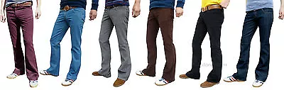 £39.99 • Buy Boot Cut Mens Cords Bootcut Hippy 60s 70s Jeans Retro Vtg Indie Flares Trousers 