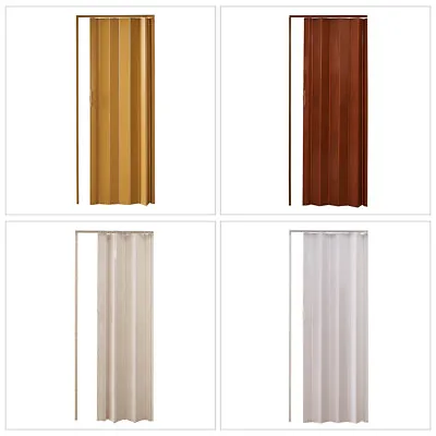 PVC Plastic Folding Door Internal Doors Sliding 7 Panels Magnetic Catch • £41.99