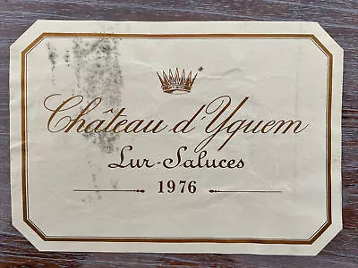 1976 Château D'Yquem Label • £25.74