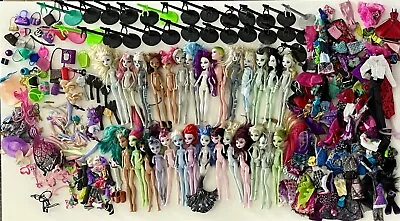 Huge Monster High Doll Lot Clothes Accessories Pets Stands Please Read • $100