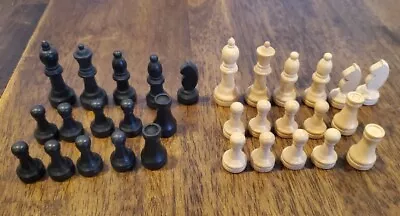 Vintage Chessmen Wood Chess Pieces W/ Original Box *31 Pieces* Near Complete Set • $24.99