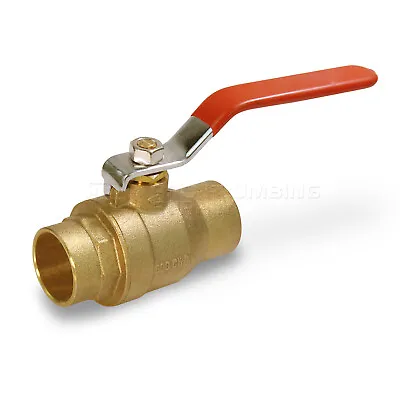 1/2 -4 In Brass Gas Ball Valve With Sweat Joints Threaded Connection 600 WOG USA • $8.99