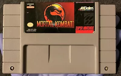 Mortal Kombat (SNES 1993) Cart Only Tested & Works Great!! Clean Pins!! • $9.49