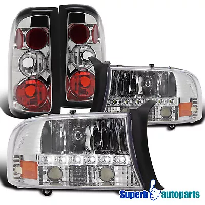 Fits 1997-2004 Dodge Dakota Crystal SMD LED DRL Headlight Tail Light Brake Lamp • $139.61