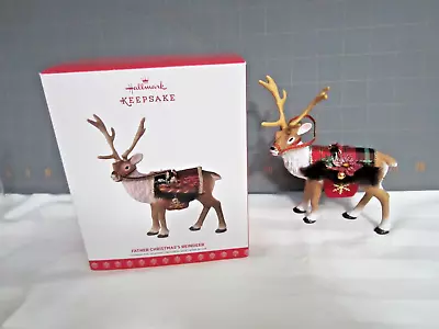 2017 Hallmark QXE3175   Father Christmas's Reindeer  Ornament • £86.77