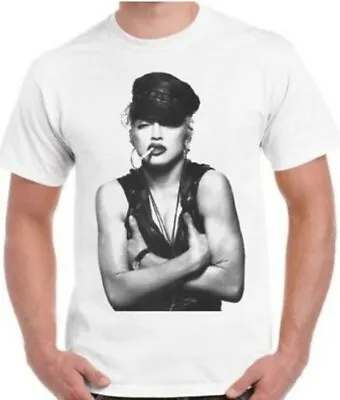 Madonna Smoking T-Shirt 80s Fashion Icon Vogue Cool Idol Vintage Retro Tee • £6.99