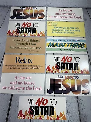 Lot Of 11 Christian Motivational Mini Posters Cards Various Quotes By Argus USA • $10
