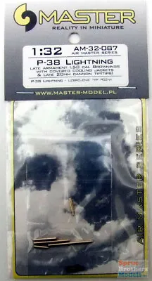 MASAM32087 1:32 Master Model P-38 Lightning Late Armament Set • $14.89