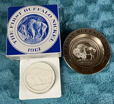 Buffalo Nickel 1913 Soap And Metal Dish Vintage AVON • $5.99