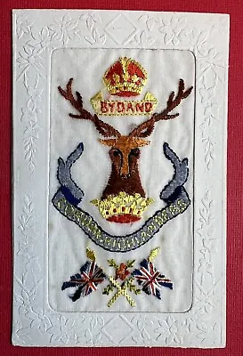 Ww1 Military Silk Embroidered Postcard - Gordon Highlanders • £30