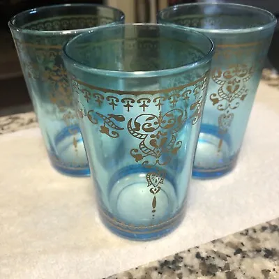 Set Of 3 Moroccan Tea Glasses Buy “as Is” • $2.99