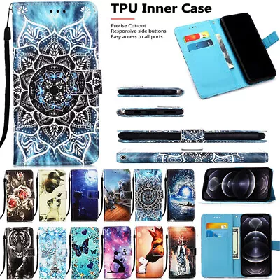 $10.99 • Buy For IPhone 14/13 12 11 Pro Max XR XS SE 8 7 Plus Case Leather Wallet Flip Cover
