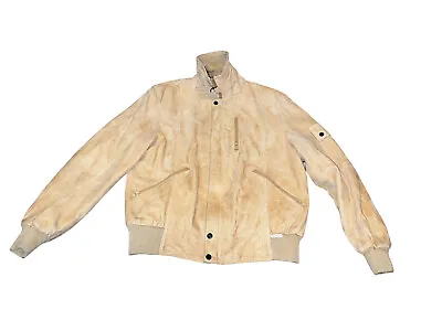 Vintage Mercedes Benz Suede Driving Cruiser Bomber Coat Jacket Size Medium • $100