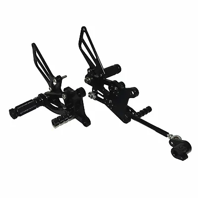 Black Adjustable Rearset Footrests Foot Pegs For HONDA CBR600F4 CBR600F4i 99-07 • $144.33