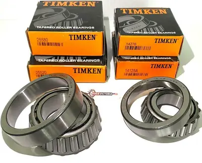TIMKEN 25580 25520 14125A 14276 Bearing Replacement Set For 7000-lb Trailer Axle • $70.67