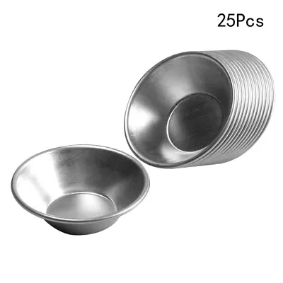 25 Pcs Aluminum Tart Tins Aluminum Alloy Tart Pan Flan Flower Tart Pans • $18.07