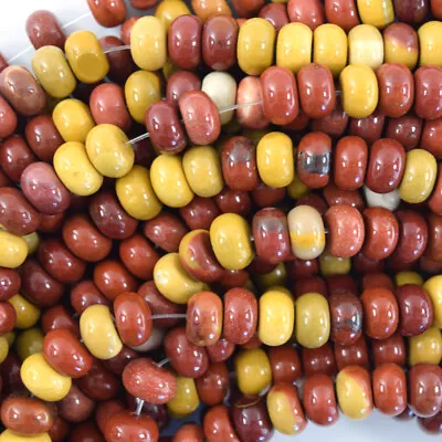 8mm Natural Mookaite Rondelle Button Beads 15  Strand Mookite • $6.99