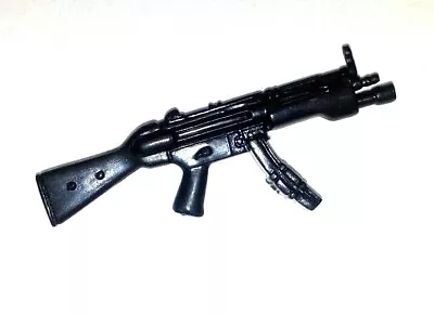 SWAT Submachine Gun With Flashlight BLACK Version - 1:18 Scale Weapon For 3.75 • $2