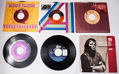 Disco Lot Of 5 - 45 Addrisi Bros. Abba Bee Gees War Michael Jackson • $10