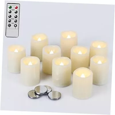  Flameless Flickering LED Votive Candles With Remote E-10 Pack White Remote • $32.45