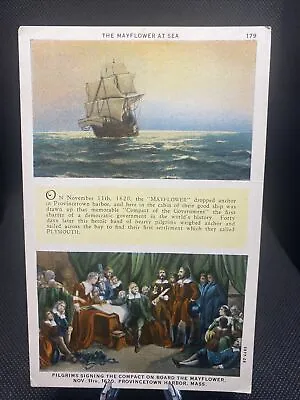 POSTCARD: The Mayflower At Sea G8 ￼ • $3