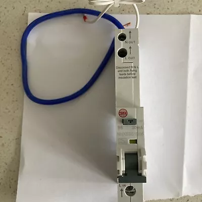 £25 • Buy WYLEX 6 AMP CURVE B 6 KA 30 MA RCBO TYPE A NHXSBS1B06
