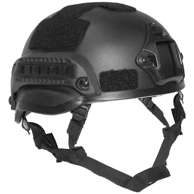 US Army Tactical Helmet 'Mich 2002' With Rails Inner Padding & Chin Strap Black • $127.95