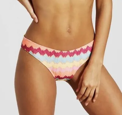 £1.99 • Buy Ladies Size 8 16 18 Multicoloured Textured Bikini Bottoms Swimwear