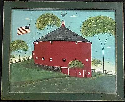 WARREN KIMBLE RED BARN -FEB. SUPER SALE! 12 STAR U.S. FLAG-FRAMED--19  X 22 1/2  • $85