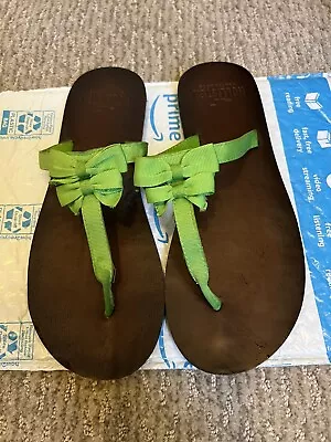 New Hollister Womens Leather Flip Flops Size XS 6/7 • £17.52