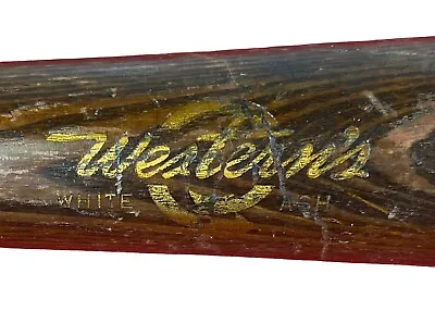 Vintage 1940's Joe DiMaggio Western's Brand Northern White Ash Baseball Bat Old • $44.99
