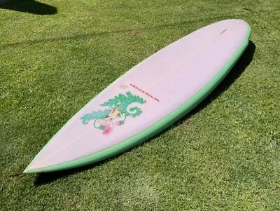 Vintage Early 1980s Era Nat Young Surfboard 6'-4  (Made In Australian) • $550